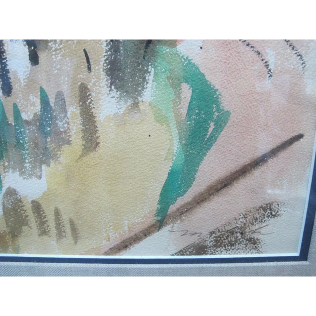 Farmhouse David McCosh Abstract Mountain Landscape Pacific Nw Watercolor Painting For Sale - Image 3 of 8