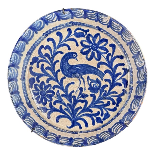 Spanish Fajalauza Bowl in Hand-Painted Blue and White Pottery from Lebrillo For Sale