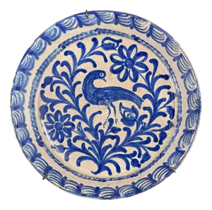 Spanish Fajalauza Bowl in Hand-Painted Blue and White Pottery from Lebrillo
