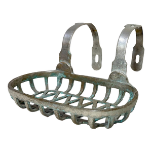 Antique Industrial Nickel Plate Brass Bathroom Bathtub Fixture Soap Dish Holder