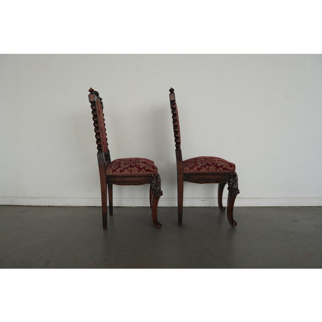 Vintage Spanish Revival Barley Twist Dining Chairs (Set of 6) For Sale - Image 10 of 18