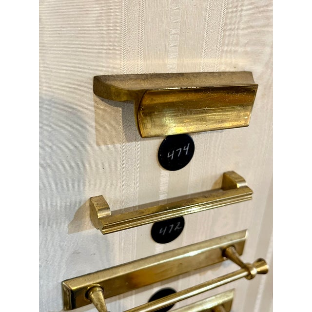 Vintage Framed Mercantile Brass Hardware Display For Sale - Image 4 of 14