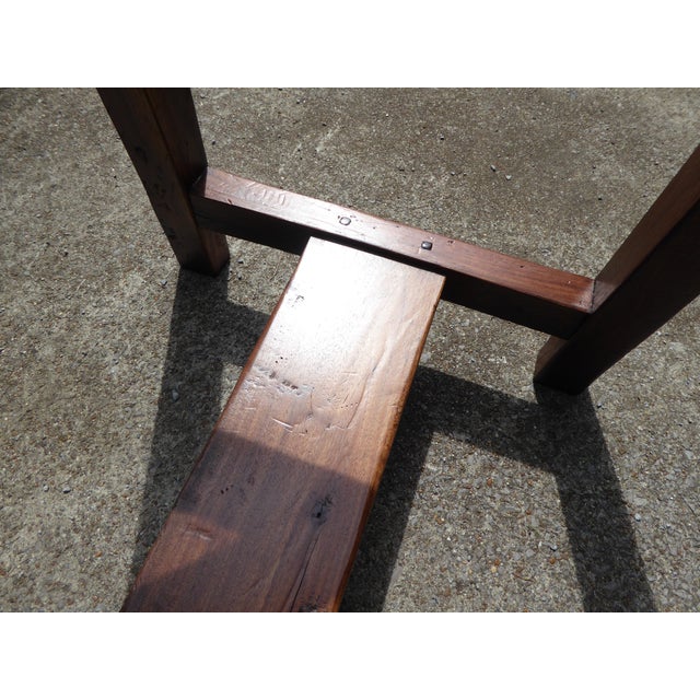 1940s Bold Walnut Country Tbl. Seat 8-12 For Sale - Image 10 of 14