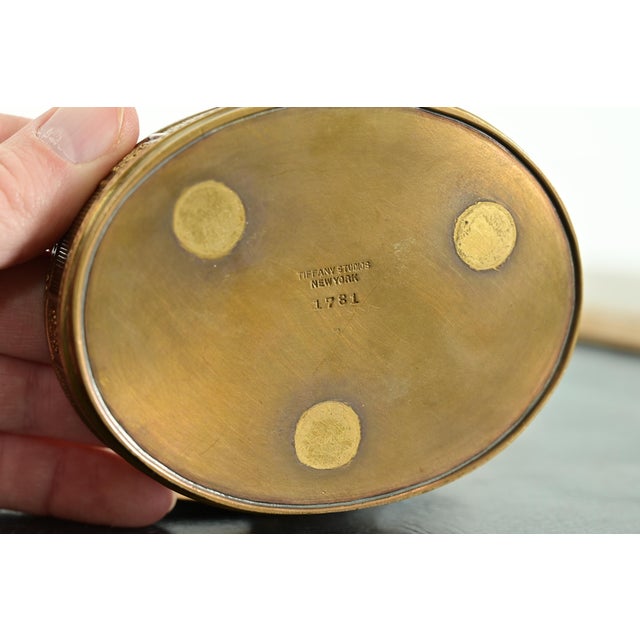 Bronze Tiffany Studios New York Adam Pattern Bronze Doré Desk Box or Jewelry Box For Sale - Image 8 of 11
