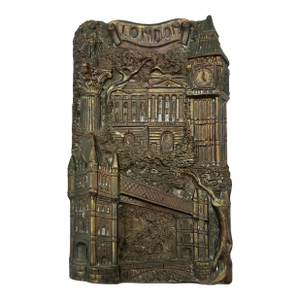 Vintage Cast Metal London Landmark Wall Plaque