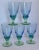 Glass Vintage Bi-Colored, Green and Blue, Hand-Blown Water Goblets, 'Bahia' by Italy's Bormioli Rocco- Set of 10 For Sale - Image 7 of 10