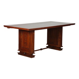 French Wooden Dining Table, 1940s For Sale