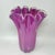 Magenta-Pink Fazzoletto Murano Glass Vase by Michielotto, 1970s For Sale - Image 4 of 9