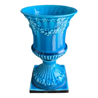 Aqua French Neoclassical Coupe/Vase For Sale