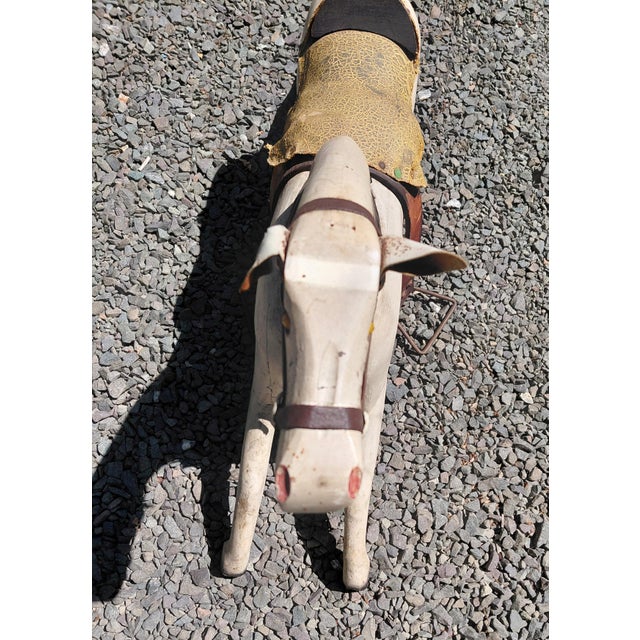 American Vintage Child's Rocking Horse Toy For Sale - Image 3 of 13