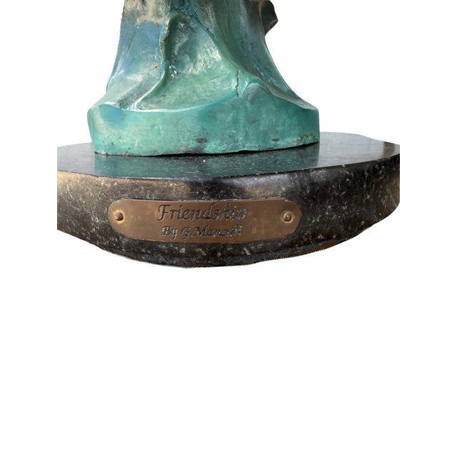 Bronze G. Mancini Signed & Numbered Bronze "Friendship" Sea Turtle Wave Sculpture For Sale - Image 8 of 9