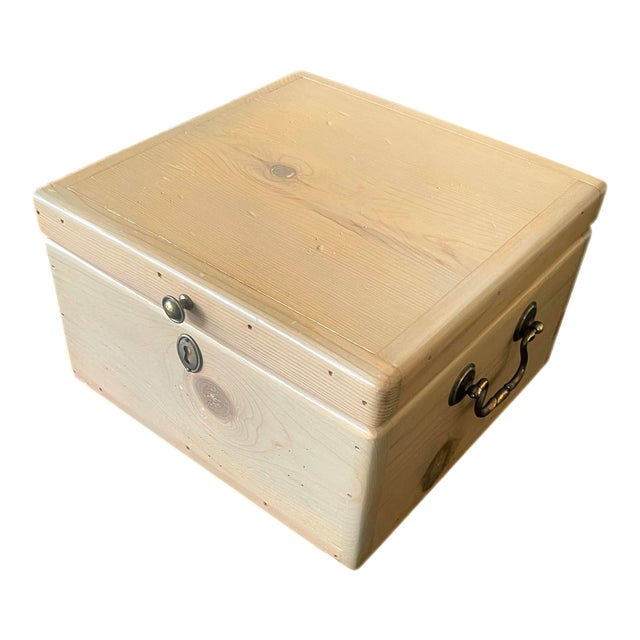 19th C. Gustavian Scrubbed Birch Table Box For Sale