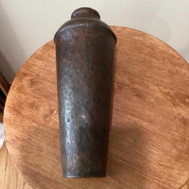 Vintage Arts & Crafts Style Copper Vase For Sale - Image 11 of 13