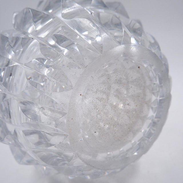 Vintage Model Artichoke Clear Crystal Vase from Val Saint Lambert, 1960 For Sale - Image 8 of 12