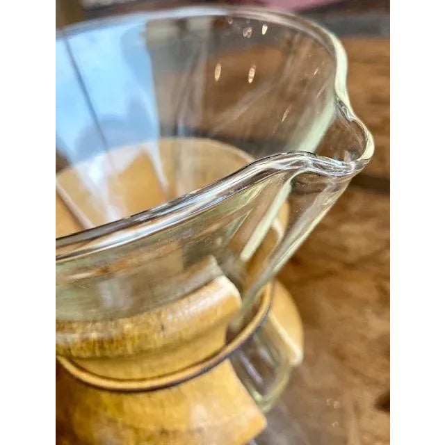 Wood Mid-Century Modern Glass Chemex Coffee Maker For Sale - Image 7 of 13