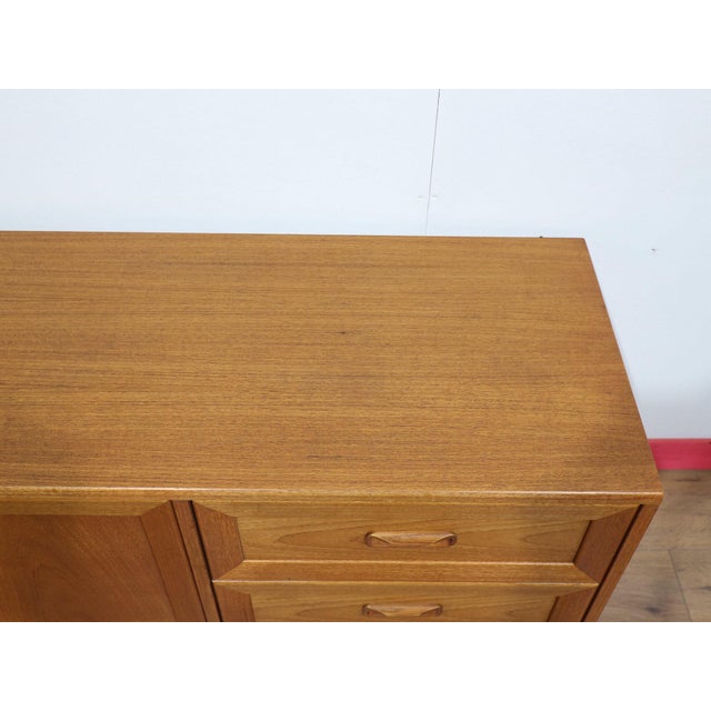 Wood Mid Century Modern Vintage Teak Media Cabinet Credenza by G Plan Danish Style For Sale - Image 7 of 14