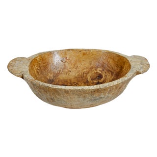 Large Early 20th Century Wooden Bowl, 1900s For Sale