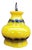Vintage Yellow Ceramic Pendant Light, 1970s For Sale
