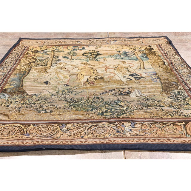 Vintage Chinese Aubusson Tapestry, 04'09 X 06'05 For Sale - Image 9 of 10