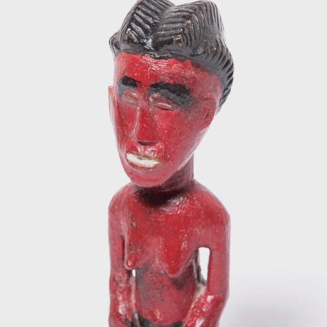 Mid 20th Century Ivory Coast Painted Baule Blolo Bla Figure, C. 1950 For Sale - Image 5 of 5