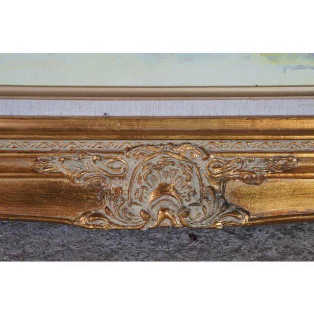 20th Century Still Life Oil Painting Flowers & Pears Framed For Sale - Image 6 of 12