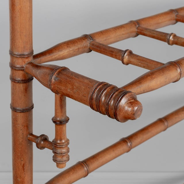 19th Century French Faux Bamboo Hall Tree or Coat Rack For Sale - Image 9 of 10