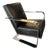 Ralph Lauren Modern Penthouse Chrome and Leather Lounge Chair For Sale