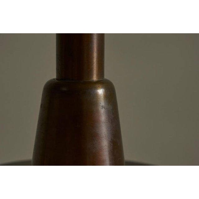 Vintage Italian Table Lamp in Patinated Brass, 1940s For Sale - Image 12 of 15