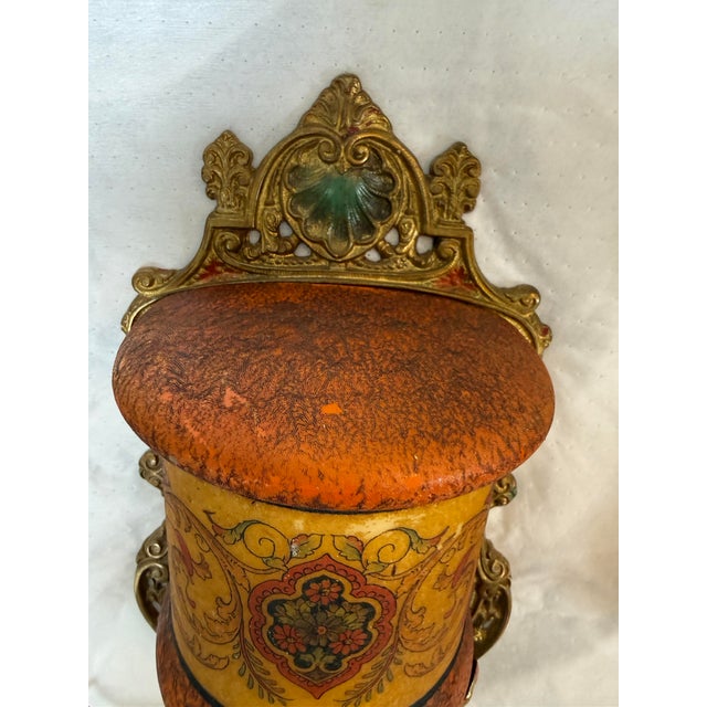 Amber 1930s Gill Glass & Fixture Company Antique Slip Shade Wall Sconces, Pair For Sale - Image 8 of 12