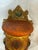 Amber 1930s Gill Glass & Fixture Company Antique Slip Shade Wall Sconces, Pair For Sale - Image 8 of 12