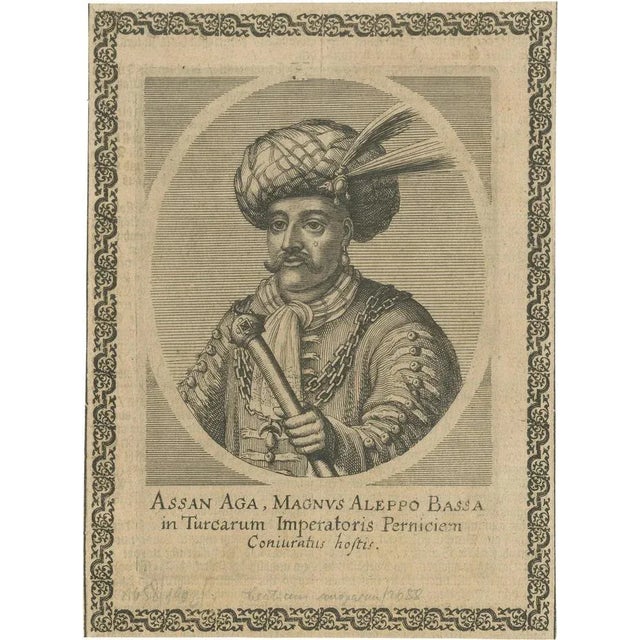 E. Nessenthaler, Portrait of Assan Aga, 1687, Print For Sale - Image 6 of 6