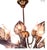 Vintage Black Murano Glass Vintage Chandelier, Lily Floral 1980s 5-Light Flush Mount For Sale - Image 11 of 13