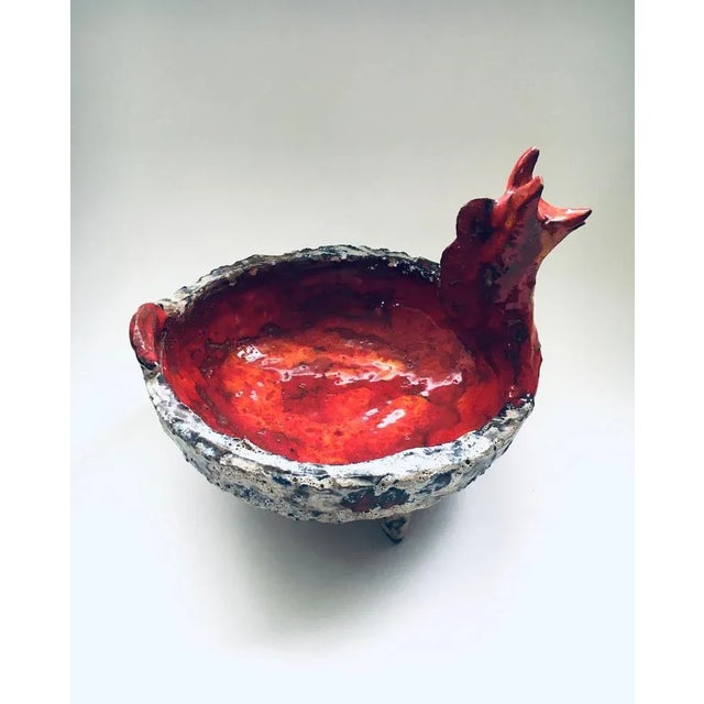 Mid-Century Art Ceramic Mystical Figural Dish, Belgium, 1960s For Sale - Image 10 of 10