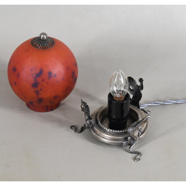 French Art Deco Night Lamp by E. Val Et Cie. - 1920s France For Sale - Image 12 of 14