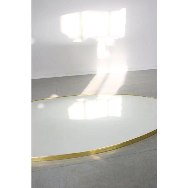Big Vintage Oval Golden Frame Mirror, 1970s For Sale - Image 6 of 18
