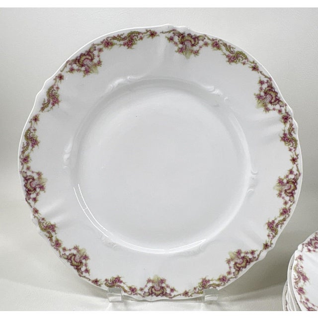 Antique Theodore Haviland Limoges 7-Pc Set – Schleiger 1047 for J. Seth Hopkins For Sale - Image 4 of 10