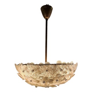 Murano Glass Flower Basket Pendant from Barovier & Toso, Italy For Sale