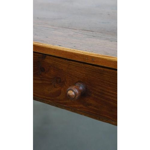 Large Antique Dining Table with Drawer and Original Details For Sale - Image 9 of 15