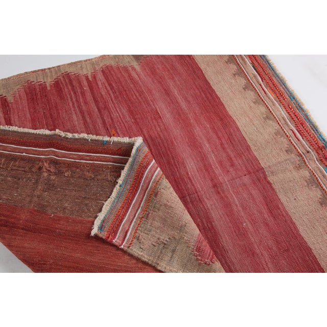 1940s Vintage Handmade Flatweave Floor Kilim Rug For Sale - Image 12 of 12