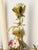 Cream Vintage Floral Three-Candle Toleware Sconce For Sale - Image 8 of 9