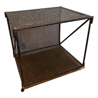 French Metal Side Table Vintage 1920s Restoration Hardware For Sale