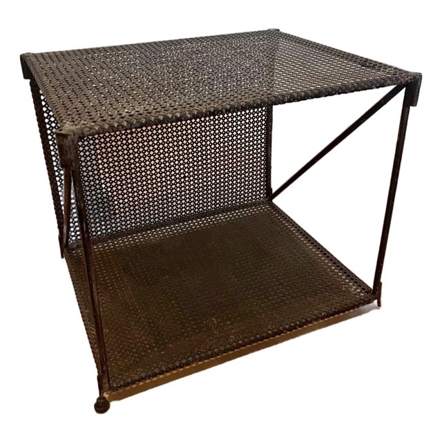 French Metal Side Table Vintage 1920s Restoration Hardware For Sale