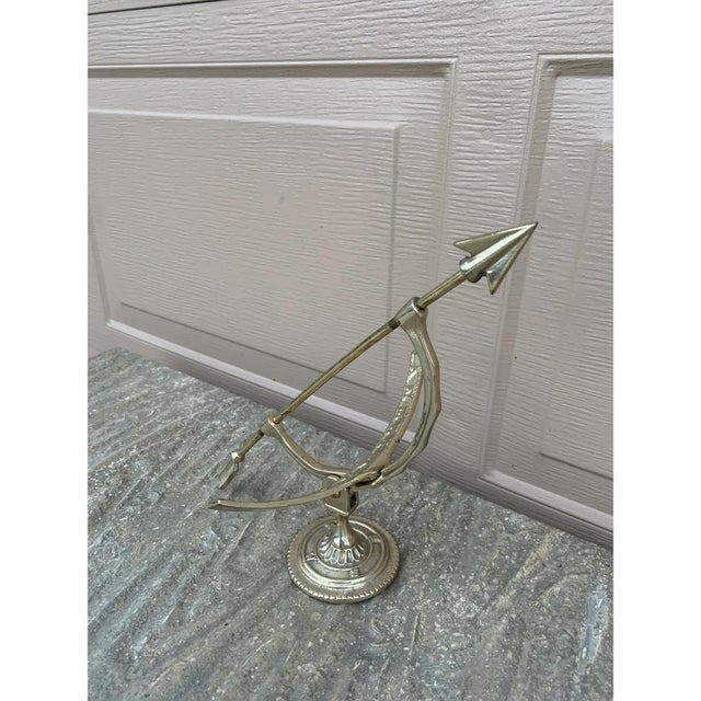 French Country Late 20th Century Classical Brass Armillary Sphere Garden Sculpture on Stand, English Estate Style For Sale - Image 3 of 12