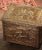 French Early 20th Century French Repoussé Brass Fireplace Wood Box on Casters For Sale - Image 3 of 9