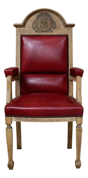 Victorian Oak Throne Chair, 1890s