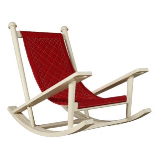 Deauville Rocking Chair by Gilles Sermadiras for Maison Et Jardin, France, 1950 For Sale