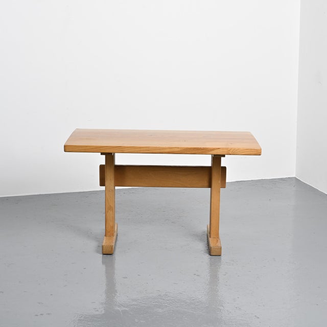 Elm Dining Table by Charlotte Perriand for Les Arcs, France, 1970s For Sale - Image 3 of 14