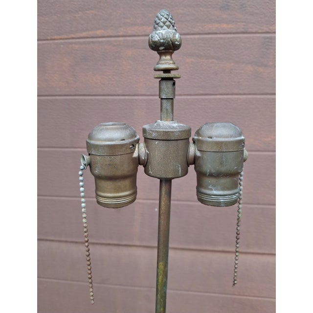 English Pair Continental Parcel Gilt Cobalt Glass Vases Mounted as Lamps, Circa 1880s For Sale - Image 3 of 13