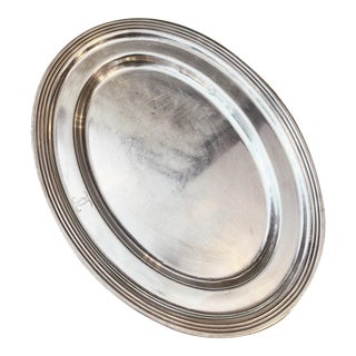 1929 Silver Plated Serving Tray From Southern Hotel’s Chesapeake Club in Baltimore MD For Sale