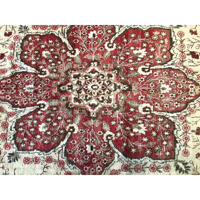 Textile Antique Decorative Persian Tabriz Haji Jalili Style Rug For Sale - Image 7 of 8